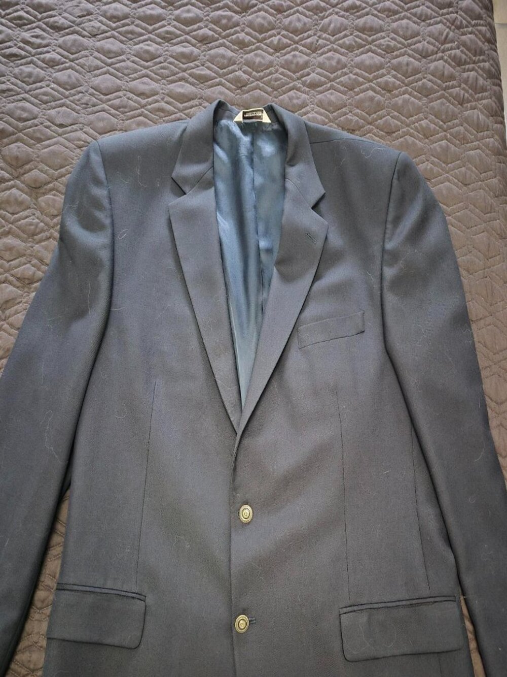 Men's single breasted dark navy jacket
